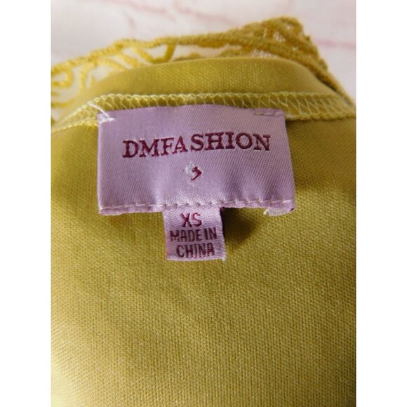 DM Fashion Yellow Lace Maxi Dress XS Women Boho - Picture 10 of 13